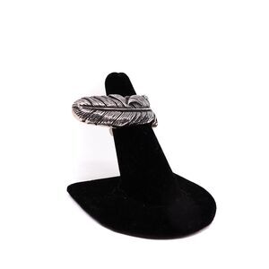 King Baby Studio Raven Feather Band Ring USA .925 Silver Size 6